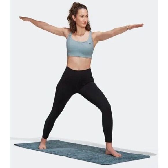 ADIDAS Women's Sz XSmall YOGA Studio 7/8 High-Rise Tight Leggings NWT Black - Picture 9 of 14